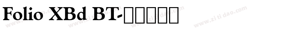 Folio XBd BT字体转换